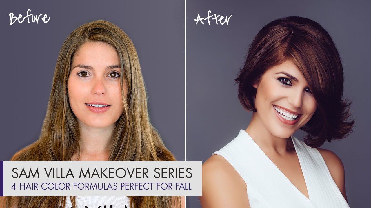 4 Hair Color Formulas Perfect for Fall + Exclusive Makeover Before & After - Sam Villa Pro