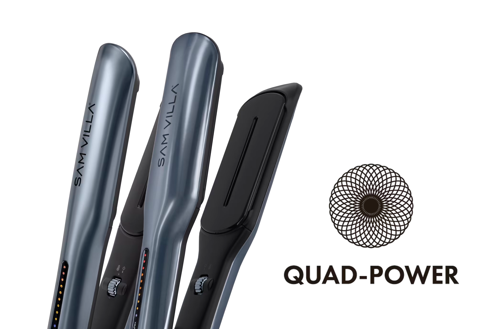SessionONE digital flat iron and SessionONE wide flat iron with QUAD-POWER technology