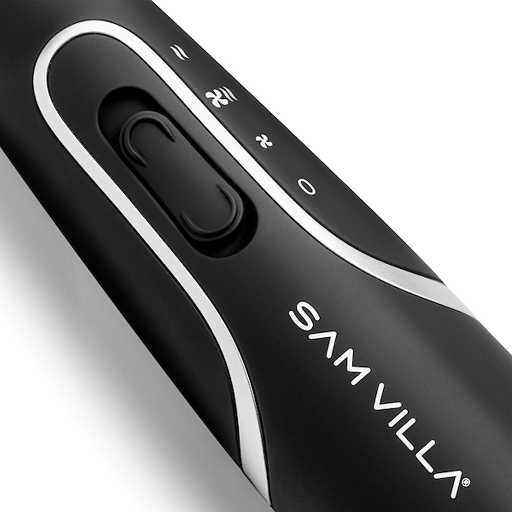 Style, smooth, and dry your hair in one step with the Sam Villa 3-in-1 Blow Dry Hot Brush. This all-in-one hot brush creates silky, shiny, frizz-free hair quickly and easily for all hair types.
