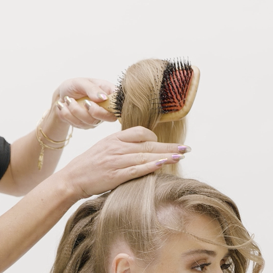 Sam Villa Artist Series Polishing Paddle Brush, professional wide paddle brush with boar and nylon bristles for smoothing, polishing, and glossy shine, penetrates long thick hair for fast blowouts, creates touchable softness and frizz-free finishes, ergonomic handle, salon-quality hair styling tool for stylists