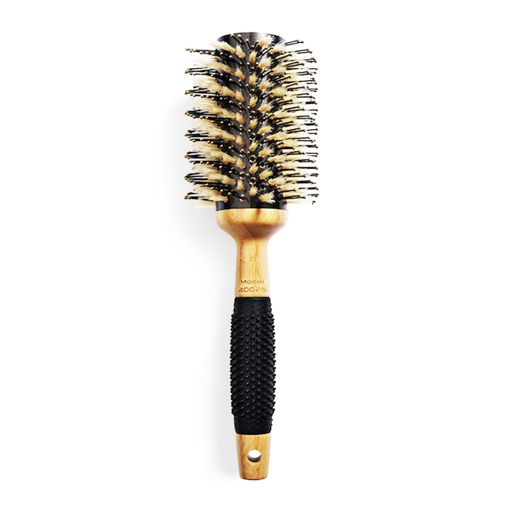 Sam Villa Artist Series Thermal Brush, professional thermal round brush with ceramic barrel and boar nylon bristles, delivers smoothing, frizz control, and glossy shine, strong grip for tension and volume, ideal for fine, thick, or coarse hair, ergonomic balanced handle, perfect for blowouts, waves, and straightening, salon-quality hair styling tool