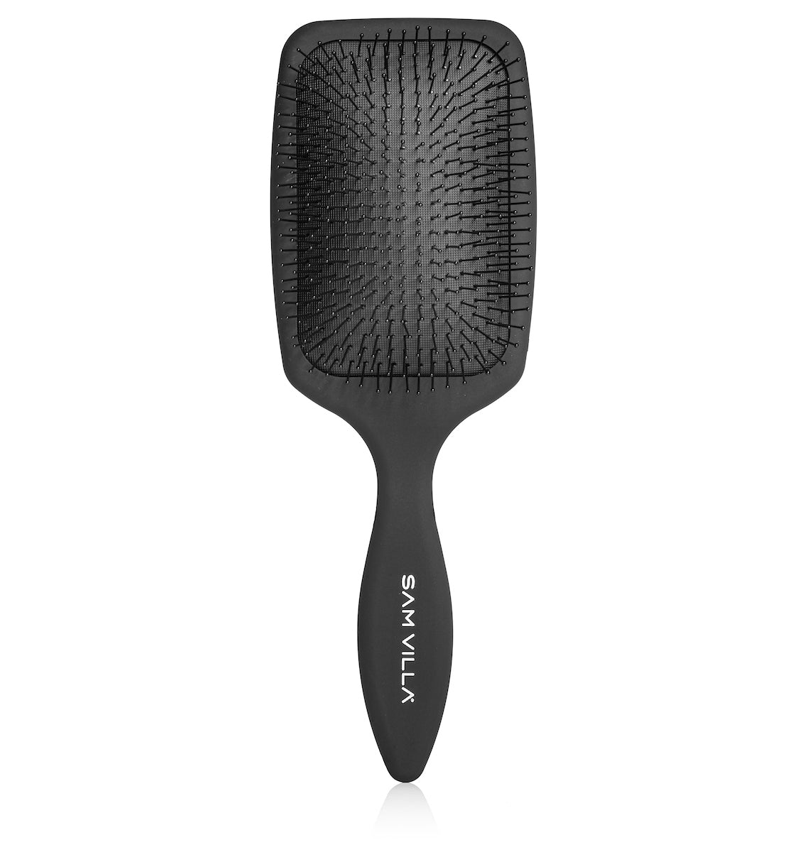 Sam Villa Damp Brush, professional hair brush with ion-coated bristles for gentle detangling and smoothing on wet or dry hair, promotes scalp health and shine, suitable for all hair types, advanced design for effective hair care, essential styling tool for salon and home use