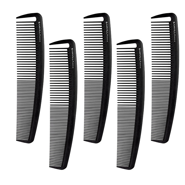 Sam Villa Signature Series Wide Cutting Comb, professional heat-resistant silicone and graphite comb, seamless design for ultra-smooth glide, perfect tension for cutting naturally curly hair, ideal for iron work, combing through curls, creating smooth finishes, snag-free styling tool for all hair types, ergonomic and durable salon comb