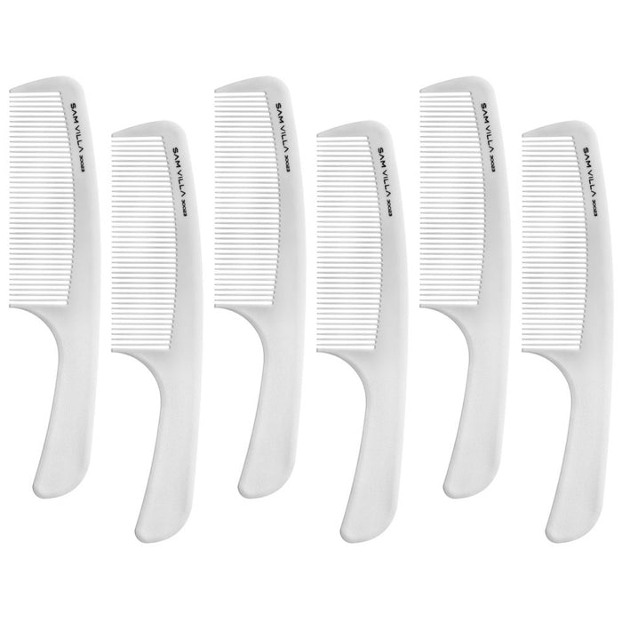 Artist Series Handle Comb 6 Pack - Ivory