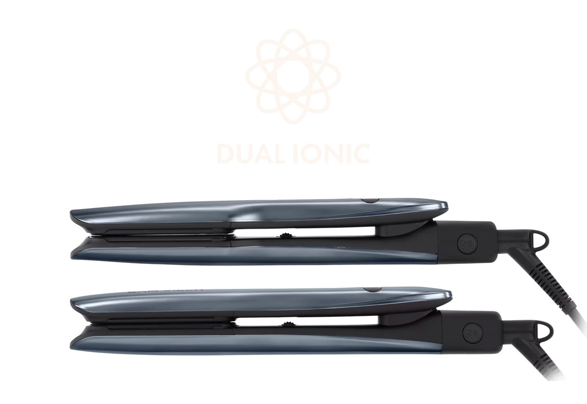 SessionONE digital flat iron and SessionONE wide flat iron with Dual Ionic technology