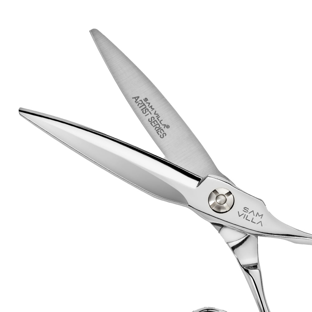 Sam Villa Artist Series Slide Cutting Shears closeup