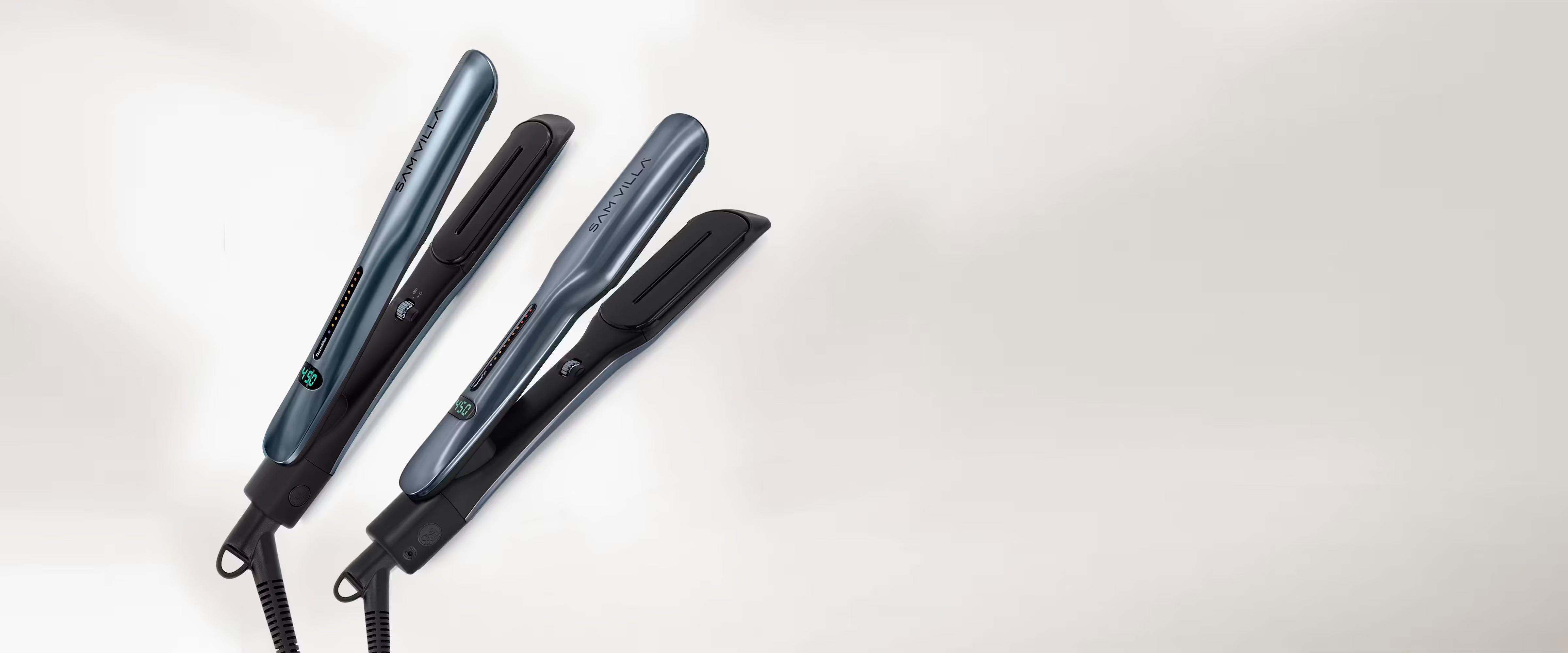 The Styling Set: wide flat iron hair straightener and digital flat iron hair straightener