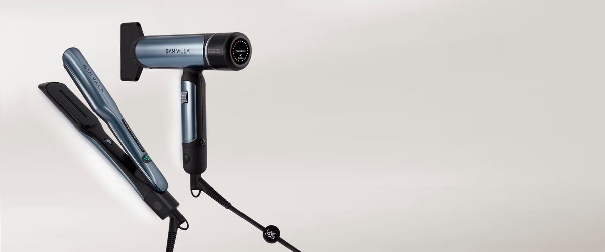 The Wide System: digital hair dryer and wide flat iron hair straightener