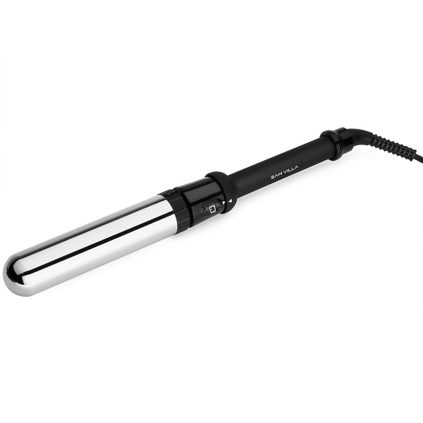 Sam Villa Artist Series 2-in-1 Marcel Iron and Wand 1.5 inch, professional curling iron for voluminous waves and shiny polished curls, convertible marcel handle and wand, extra-long barrel, best for long hair, natural movement, salon-quality styling tool, adjustable heat, smooth results