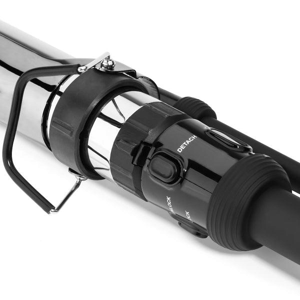 Sam Villa Artist Series 2-in-1 Marcel Iron and Wand 1.5 inch, professional curling iron for voluminous waves and shiny polished curls, convertible marcel handle and wand, extra-long barrel, best for long hair, natural movement, salon-quality styling tool, adjustable heat, smooth results