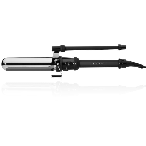 Sam Villa Artist Series 2-in-1 Marcel Iron and Wand 1.5 inch, professional curling iron for voluminous waves and shiny polished curls, convertible marcel handle and wand, extra-long barrel, best for long hair, natural movement, salon-quality styling tool, adjustable heat, smooth results