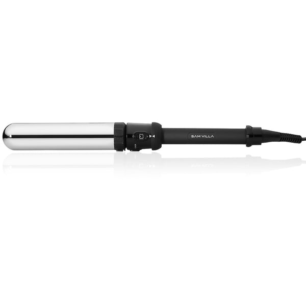 Sam Villa Artist Series 2-in-1 Marcel Iron and Wand 1.5 inch, professional curling iron for voluminous waves and shiny polished curls, convertible marcel handle and wand, extra-long barrel, best for long hair, natural movement, salon-quality styling tool, adjustable heat, smooth results