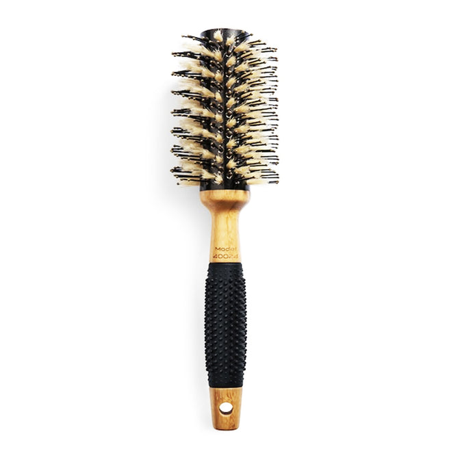 Sam Villa Artist Series Thermal Brush, professional thermal round brush with ceramic barrel and boar nylon bristles, delivers smoothing, frizz control, and glossy shine, strong grip for tension and volume, ideal for fine, thick, or coarse hair, ergonomic balanced handle, perfect for blowouts, waves, and straightening, salon-quality hair styling tool